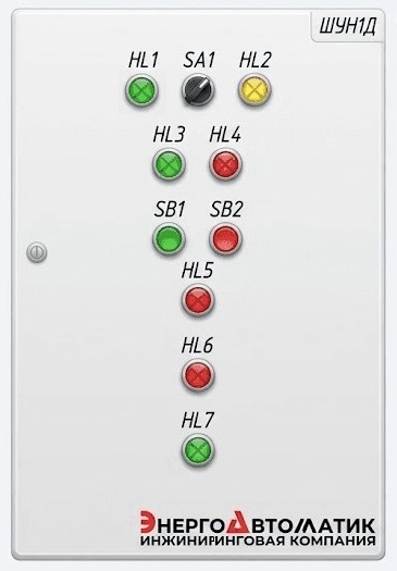 Схема расположения индикации ШУН1Д dwg Kompas cdw внешний вид и фото